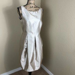 White House Black Market Gold Dress NWT 14